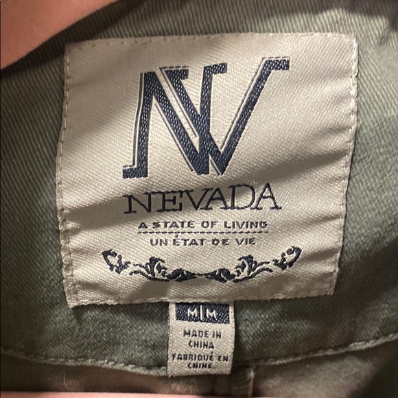 Nevada Coat Army Green Faux Leather Sleeves - Picture 3 of 3